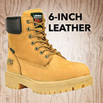 Image of wheat colored 6-inch leather work boot