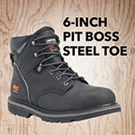 Image of black 6-inch work boot