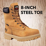 Image of wheat colored 8-inch work boot
