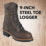 Image of brown logger boot