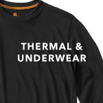 Image of black thermal top against a white background. White text overlay says 