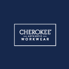 Navy blue square with white Cherokee Workwear logo