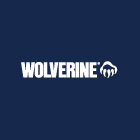 Navy blue square with white Wolverine logo