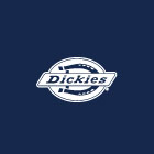 Navy blue square with white Dickies logo