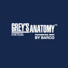 Navy blue square with white Grey's Anatomy logo