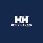 Navy blue square with white Helly Hansen logo