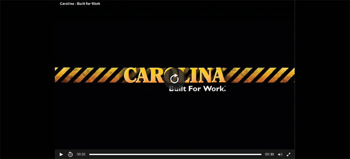 Screen grab of Carolina boots video